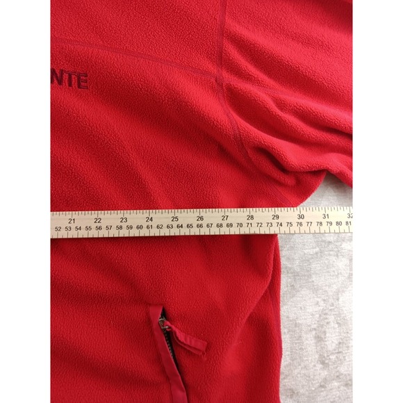 Descente Sweater Mens XXXL Red Fleece Full Zip Sweatshirt Lined - Picture 3 of 9